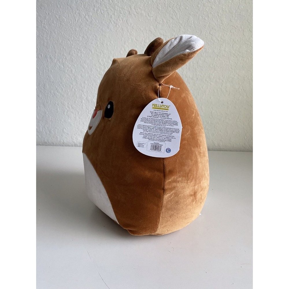 Squishmallows Rudolph The Red Nosed Reindeer 12” Christmas Plush 2021 Brown Red - Picture 4 of 8